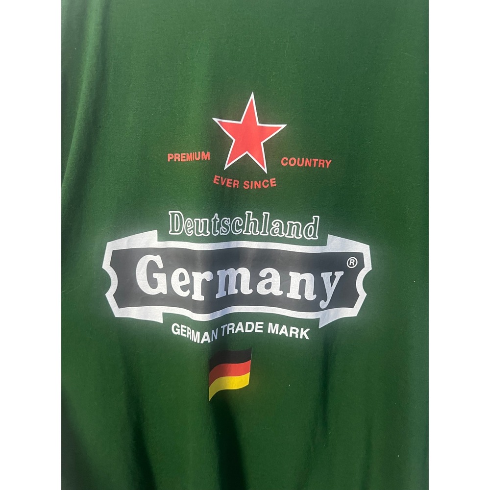 B&C Collection Germany Graphic Tee Mens L Green Deutschland - Picture 2 of 4